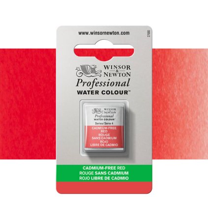 akvarelová barva winsor newton pánvička cadmium free red
