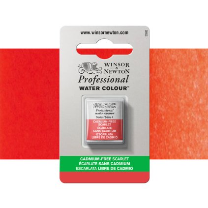 akvarelová barva winsor newton pánvička cadmium free scarlet