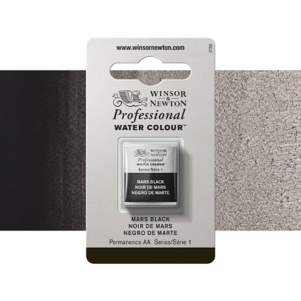 akvarelová barva winsor newton pánvička mars black