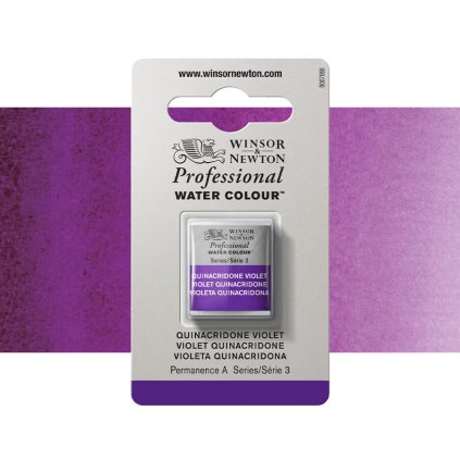 akvarelová barva winsor newton pánvička quinacridone violet