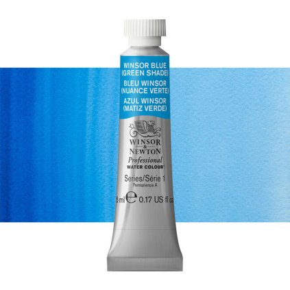 akvarelová barva winsor newton 5ml winsor blue green shade