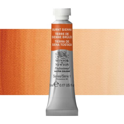 akvarelová barva winsor newton 5ml burnt sienna