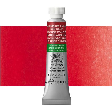 akvarelová barva winsor newton 5ml cadmium free red deep
