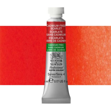 akvarelová barva winsor newton 5ml cadmium free scarlet