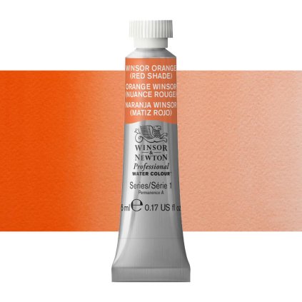akvarelová barva winsor newton 5ml winsor orange red shade
