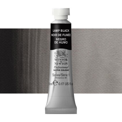 akvarelová barva winsor newton 5ml lamp black