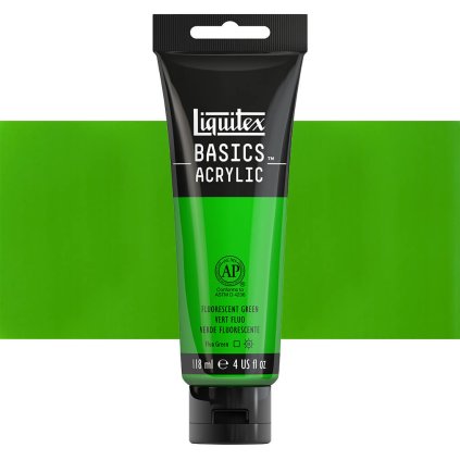 985 akrylová barva Liquitex Basic 118ml fluorescent green