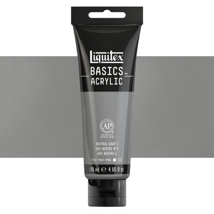 599 akrylová barva Liquitex Basic 118ml neutral gray 5