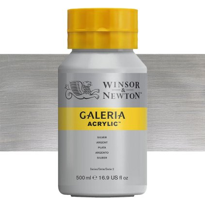 617 akrylová barva Winsor Newton Galeria acrylic 500ml silver