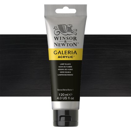 337 akrylová barva Winsor Newton Galleria acrylic 120ml lamp black