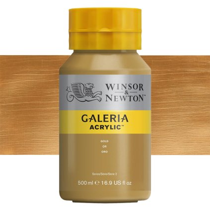283 akrylová barva Winsor Newton Galeria acrylic 500ml gold