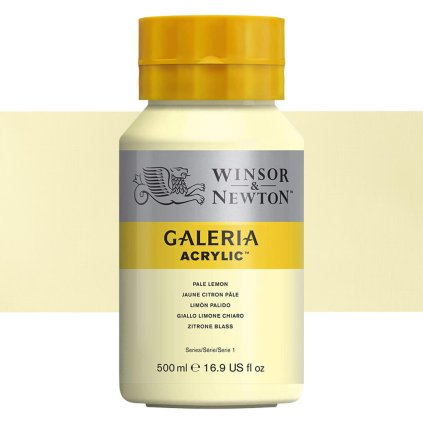 434 akrylová barva Winsor Newton Galeria acrylic 500ml pale lemon