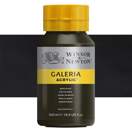 386 akrylová barva Winsor Newton Galeria acrylic 500ml mars black