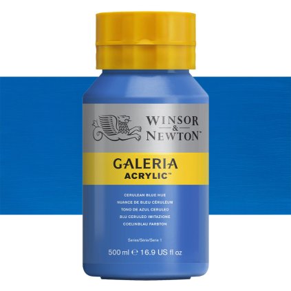 138 akrylová barva Winsor Newton Galeria acrylic 500ml cerulean blue hue