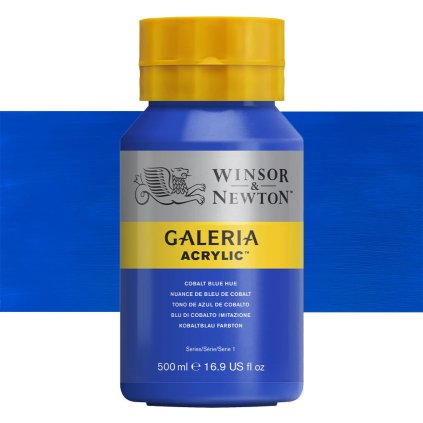 179 akrylová barva Winsor Newton Galeria acrylic 500ml cobalt blue hue