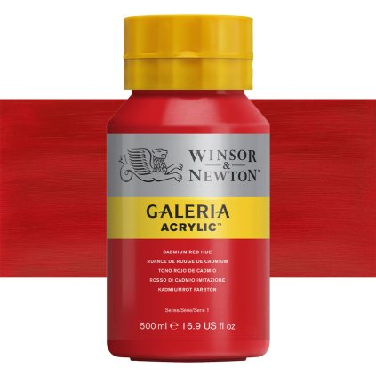 095 akrylová barva Winsor Newton Galeria acrylic 500ml cadmium red hue