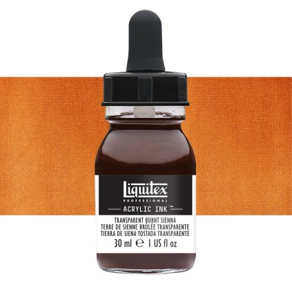 129 akrylový inkoust liquitex 30ml transparent burnt sienna