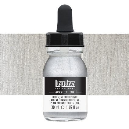 236 akrylový inkoust liquitex 30ml iridescent bright silver