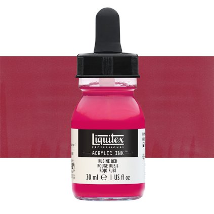 388 akrylový inkoust liquitex 30ml rubine red