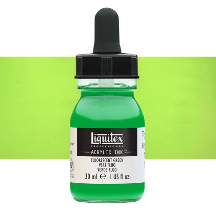 985 akrylový inkoust liquitex 30ml fluorescent green