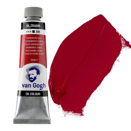 olejová barva van gogh 40ml červená 306 cadmium red deep