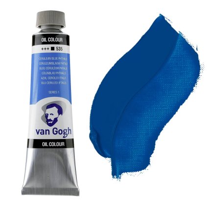 olejová barva van gogh 40ml modrá 535 cerulean blue phthalo