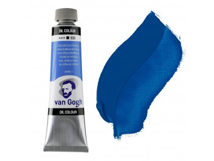 olejová barva van gogh 40ml modrá 535 cerulean blue phthalo