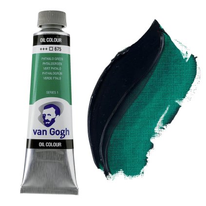 olejová barva van gogh 40ml zelená 675 phthalo green