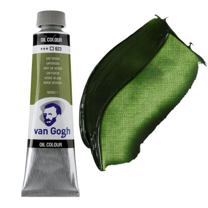olejová barva van gogh 40ml zelená 623 sap green