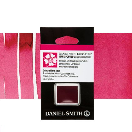 akvarelová barva daniel smith půlpánvička quinacridone rose