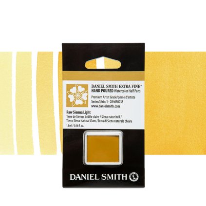akvarelová barva daniel smith půlpánvička raw sienna light