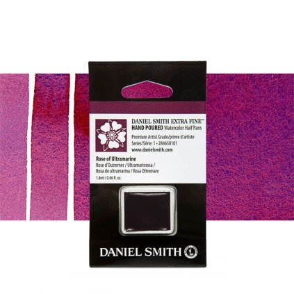 akvarelová barva daniel smith půlpánvička rose of ultramarine