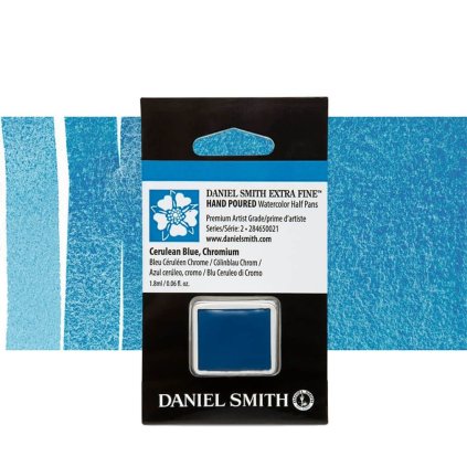 akvarelová barva daniel smith půlpánvička cerulean blue chromium