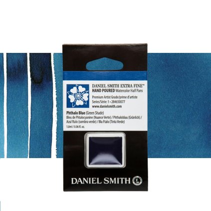 akvarelová barva daniel smith půlpánvička phthalo blue