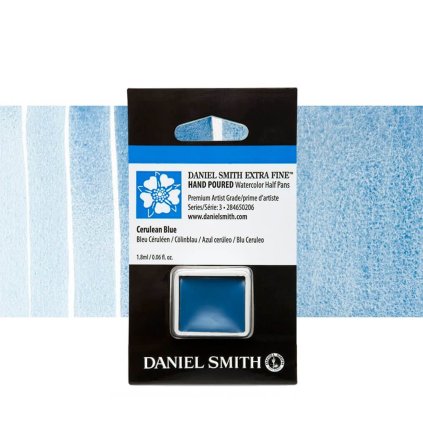 akvarelová barva daniel smith půlpánvička cerulean blue