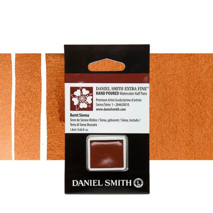 akvarelová barva daniel smith půlpánvička burnt sienna