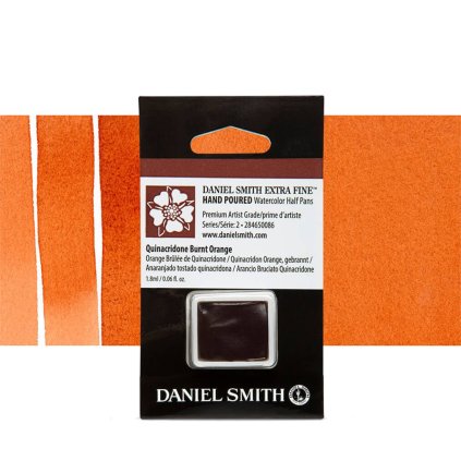 akvarelová barva daniel smith půlpánvička quinacridone burnt orange