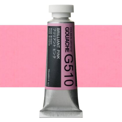 Kvašová barva Holbein 15ml růžová g510 brilliant pink