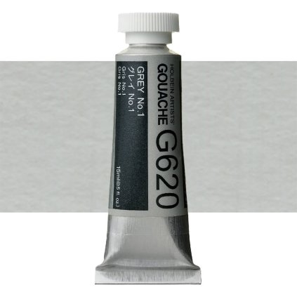 Kvašová barva Holbein 15ml šedá g620 grey no.1