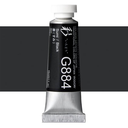 Kvašová barva Holbein 15ml černá G884 black