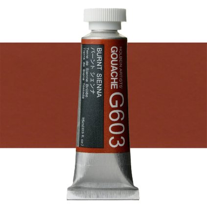 Kvašová barva Holbein 15ml hnědá g603 burnt sienna