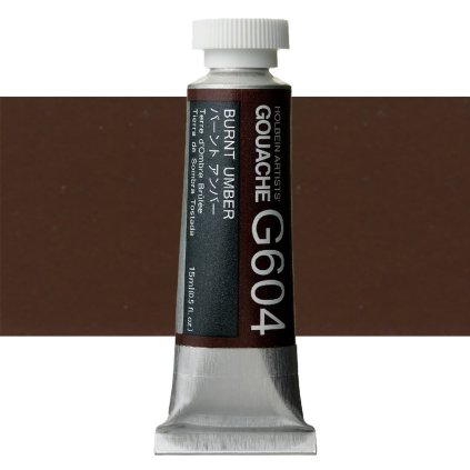 Kvašová barva Holbein 15ml hnědá g604 burnt umber