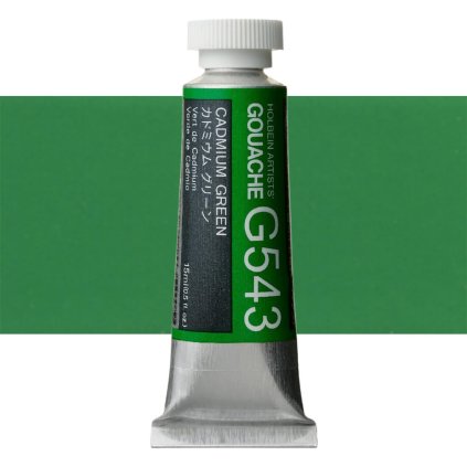 Kvašová barva Holbein 15ml zelená g543 cadmium green