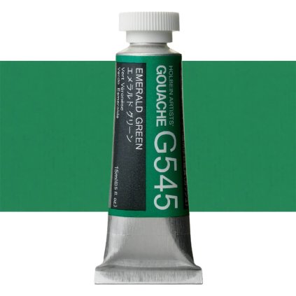 Kvašová barva Holbein 15ml zelená g545 emerald green