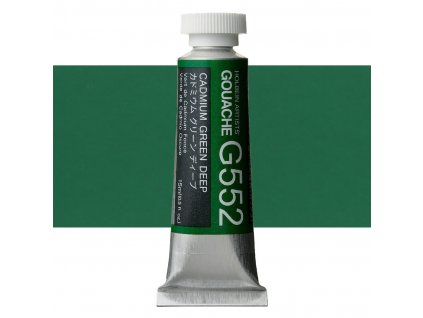 Kvašová barva Holbein 15ml zelená g552 cadmiun green deep