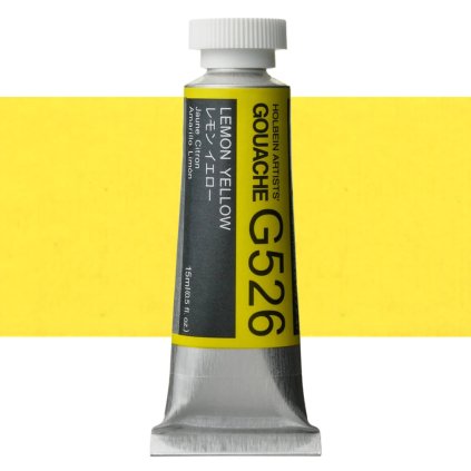 Kvašová barva Holbein 15ml žlutá g526 lemon yellow