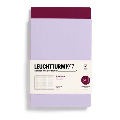 Zápisník Leuchtturm1917 jotbook double A5 teckovany ruzova