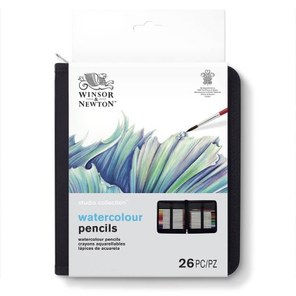 akvarelove pastelky Winsor & Newton v pouzdře sada 26 ks