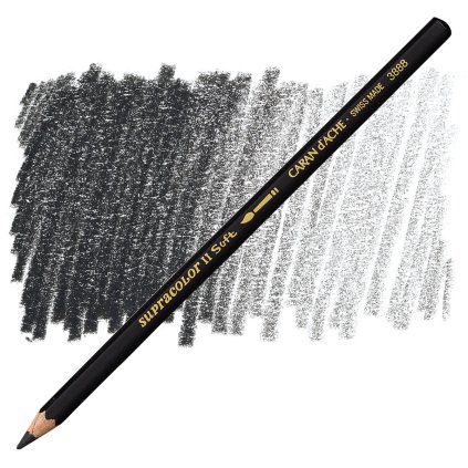 pastelky Supracolor Caran d'Ache 496 Ivory Black