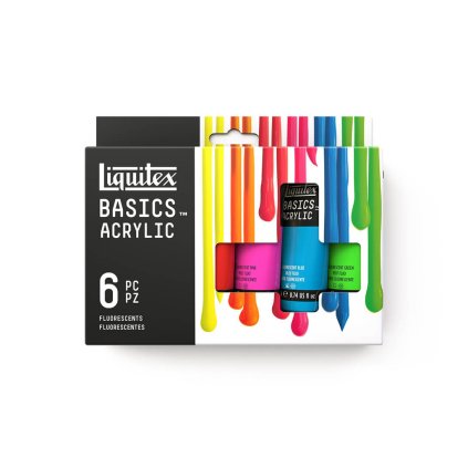 akrylové barvy Liquitex Basic fluorescent sada 6 ks